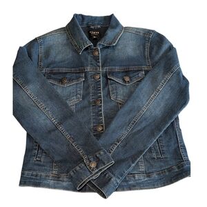 Curve Appeal Dark Wash Denim Jean Jacket - Women's Size Medium